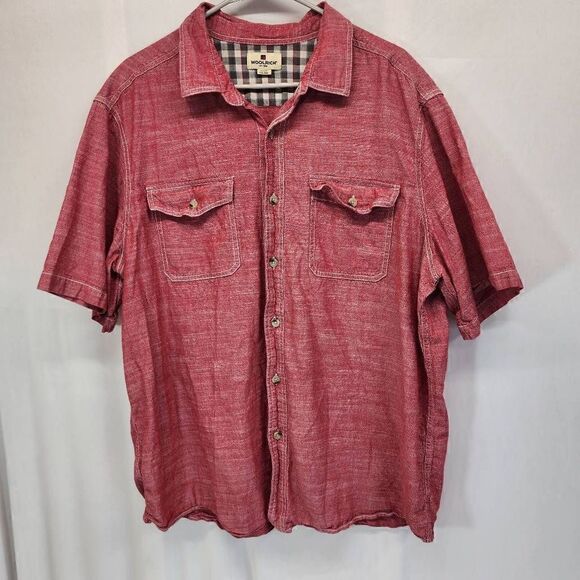 Marmot Red Short-Sleeve Button-up Men's Size XXL - Picture 1 of 9